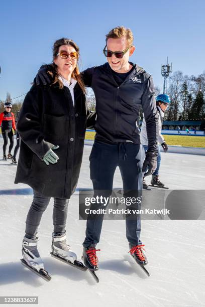 Prince Bernhard of The Netherlands and Princess Annette of The Netherlands during the presentation of the Hollandse 100 sport contest next month at...