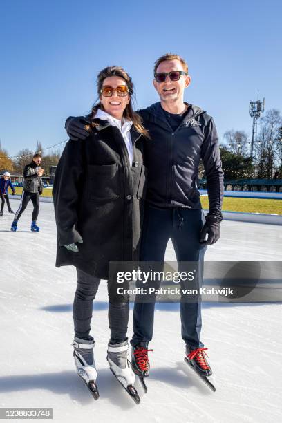 Prince Bernhard of The Netherlands and Princess Annette of The Netherlands during the presentation of the Hollandse 100 sport contest next month at...