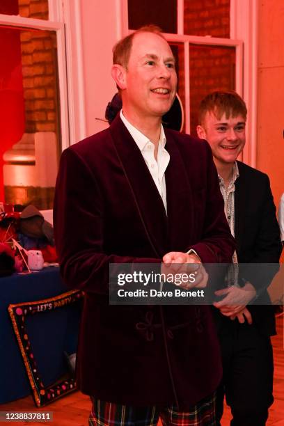 His Royal Highness Prince Edward attends the National Youth Theatre's 'Nostalgic Fantastic' Fundraising Gala at Creative Production House on February...