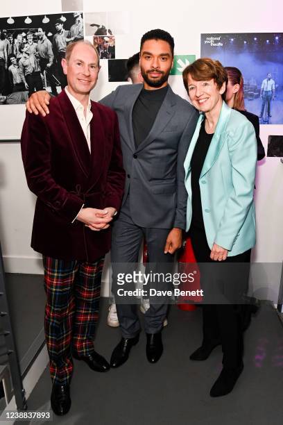 His Royal Highness Prince Edward, Rege-Jean Page and Dawn Airey attend the National Youth Theatre's 'Nostalgic Fantastic' Fundraising Gala at...