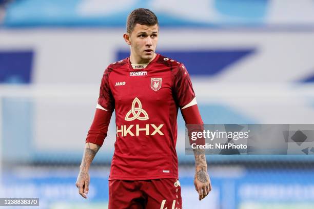 Vitaly Lisakovich of Rubin looks on during the Russian Premier League match between FC Zenit Saint Petersburg and FC Rubin Kazan on February 28, 2022...