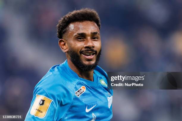 Wendel of Zenit St. Petersburg smiles during the Russian Premier League match between FC Zenit Saint Petersburg and FC Rubin Kazan on February 28,...