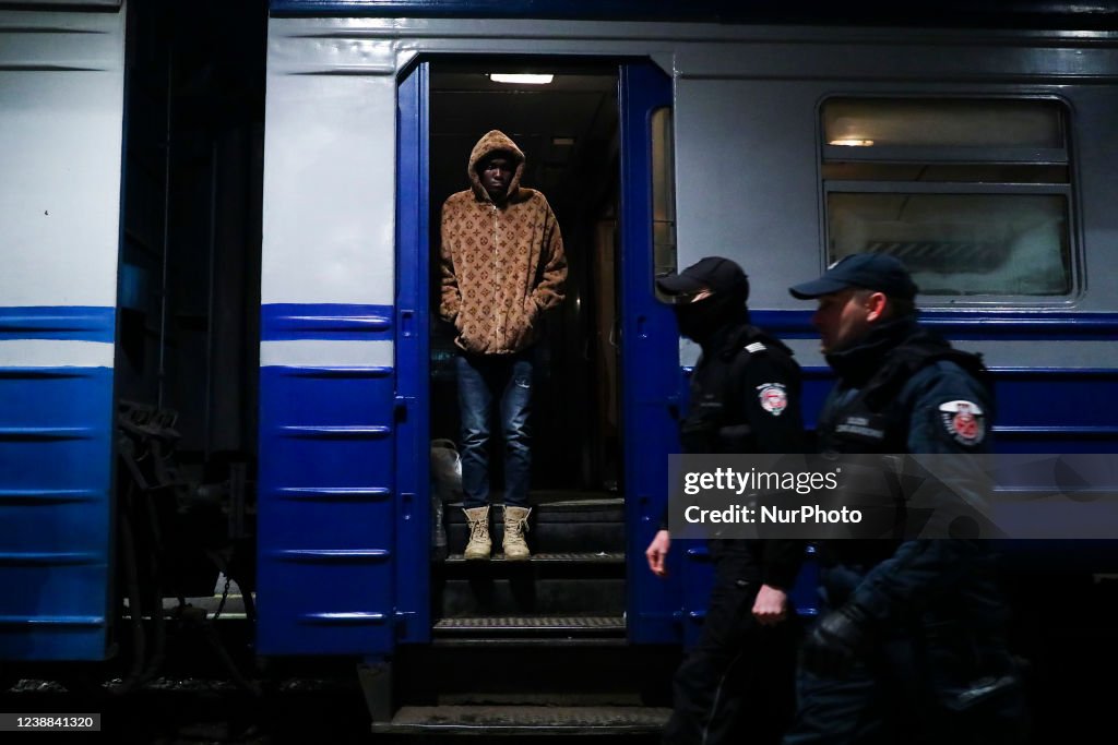 Refugees From Ukraine Arrive At The Train Station In Poland