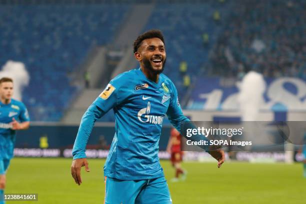 Wendel Valle da Silva, commonly known as Wendel of Zenit reacts during the Russian Premier League football match between Zenit Saint Petersburg and...