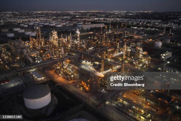 The Torrance Refining Co. In Torrance, California, U.S., on Monday, Feb. 28, 2022. The U.S. And its allies are discussing a coordinated release of...