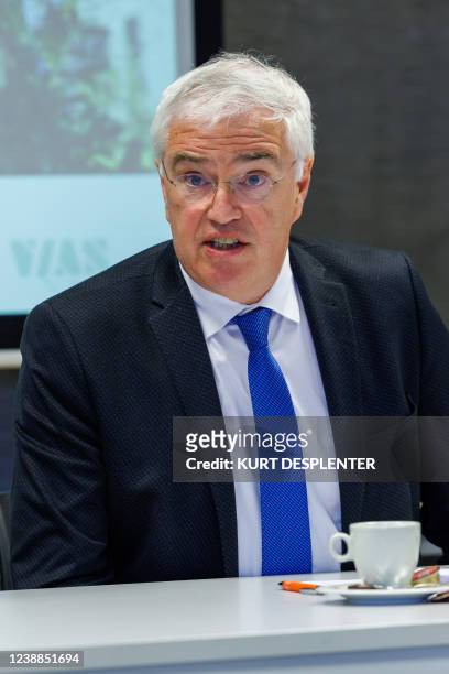 West-Flanders province governor Carl Decaluwe picture during the start of the campaign called 'Veilig elektrisch fietsen' of Vias and vzw...