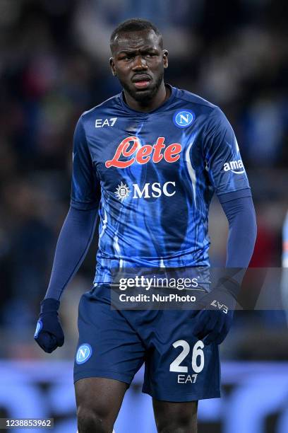 Kalidou Koulibaly of SSC Napoli looks on during the Serie A match between SS Lazio and SSC Napoli at Stadio Olimpico, Rome, Italy on 27 February 2022.