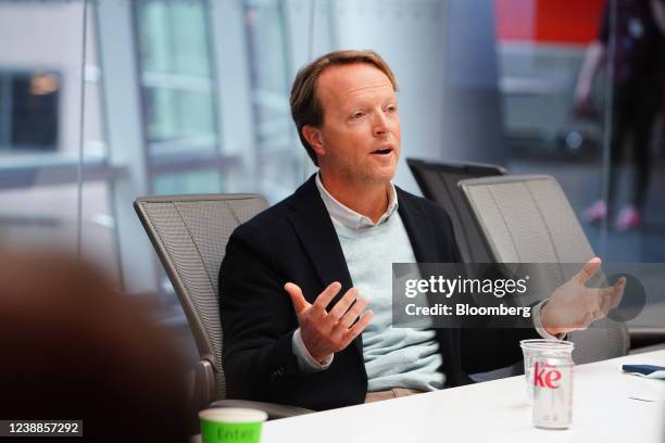 Scott Sanborn, chief executive officer of LendingClub Corp., speaks during an interview in New York, U.S., on Tuesday, March 1, 2022. LendingClub...