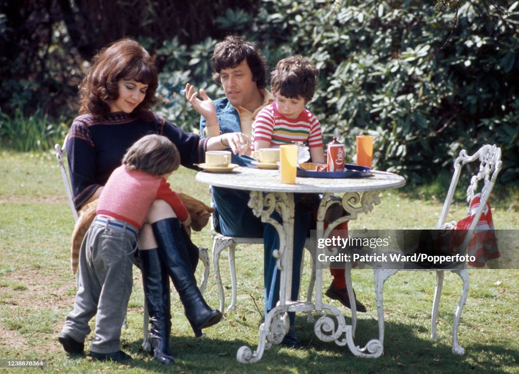 English Playwright Tom Stoppard And Family At Home In Buckinghamshire