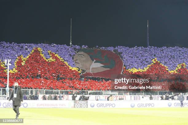 Fans of ACF Fiorentina during the Coppa Italia Semi Final 1st Leg match between ACF Fiorentina and Juventus FC at Stadio Artemio Franchi on March 2,...