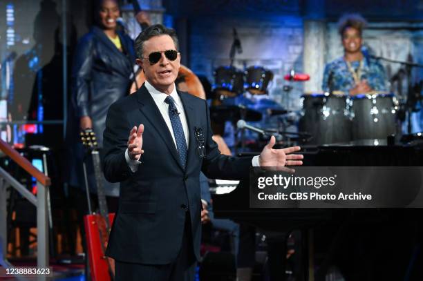 The Late Show with Stephen Colbert during Tuesday's March 1, 2022 show.