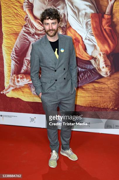Friedrich Mücke attends the premiere of the Sky Original series "Funeral for a Dog" at Kino in der Kulturbrauerei on March 2, 2022 in Berlin, Germany.