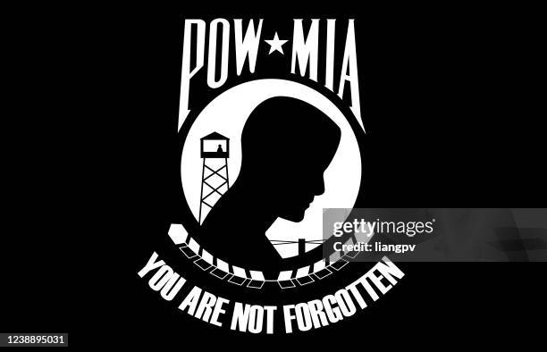 ilustrações de stock, clip art, desenhos animados e ícones de united states pow mia flag - prisioneiro de guerra
