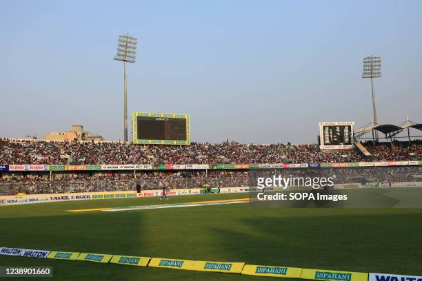 General view of the Sher e Bangla National Cricket Stadium during the First T20 match between Afghanistan cricket team and Bangladesh. Bangladesh won...