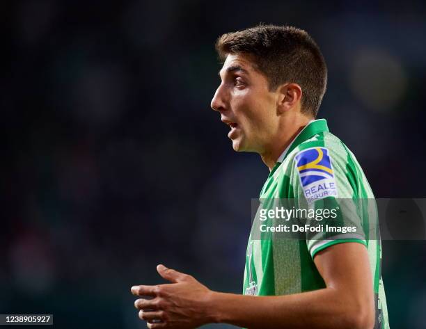 Edgar Gonzalez of Real Betis looks on during the Copa del Rey match between Betis Seviila and Rayo Vallecano at Estadio Benito Villamarin on March 3,...