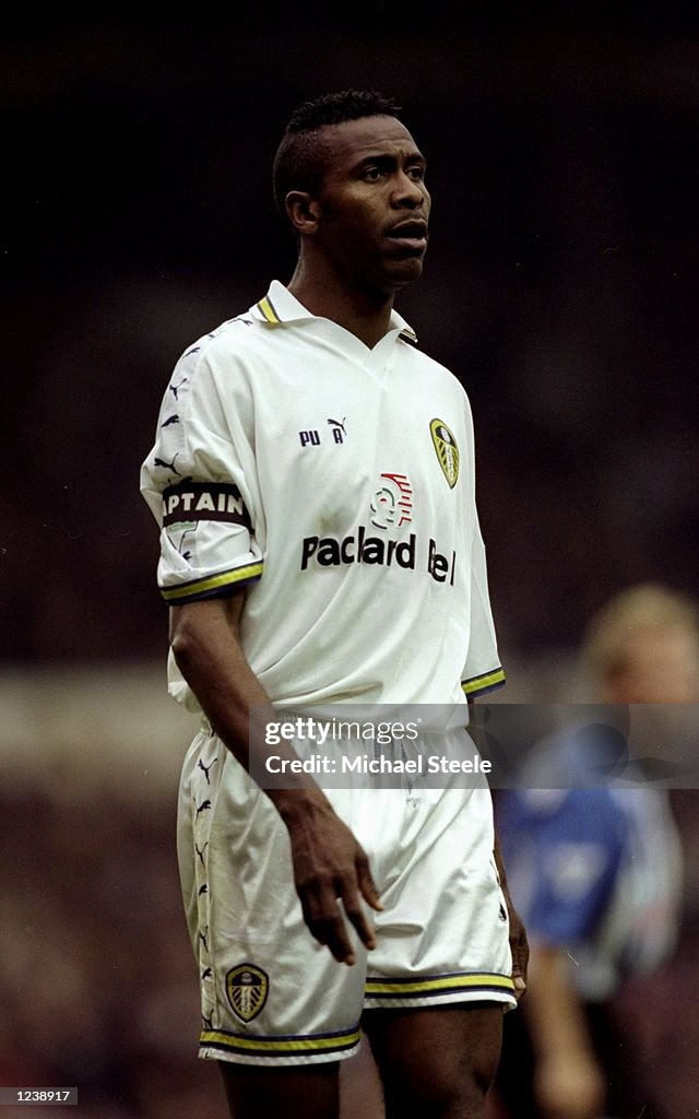 Lucas Radebe of Leeds United during the FA Carling Premiership match ...