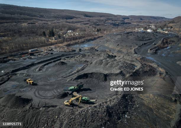 An anthracite coal mine in Maizeville, Pennsylvania on March 3, 2022. - In America's ancestral Ukrainian heartland in coal-mining Pennsylvania,...