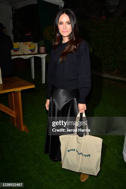 Abigail Spencer attends the Good Eggs launch in Los Angeles with a dinner benefitting The Art of Elysium’s culinary art program at California...