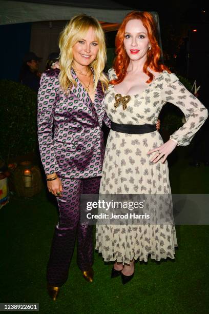 Malin Akerman and Christina Hendricks attend the Good Eggs launch in Los Angeles with a dinner benefitting The Art of Elysium’s culinary art program...