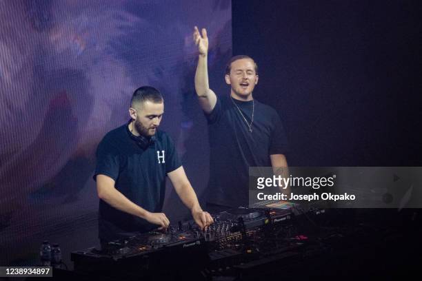 Guy and Howard Lawrence of Disclosure perform at O2 Academy Brixton on March 4, 2022 in London, United Kingdom.
