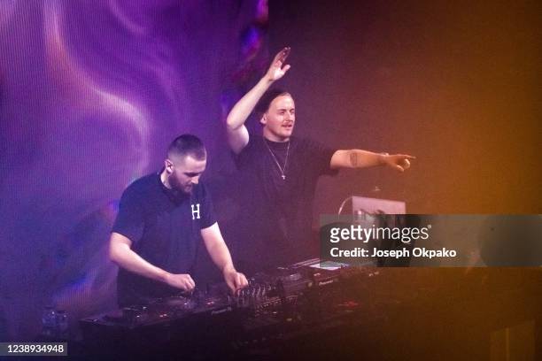 Guy and Howard Lawrence of Disclosure perform at O2 Academy Brixton on March 4, 2022 in London, United Kingdom.