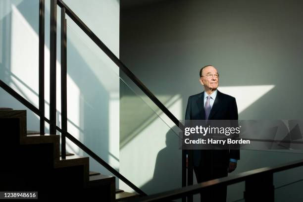 Founder, chairman and CEO of News Corporation, Rupert Murdoch is photographed for Time magazine on June 12, 2007 in London, England.