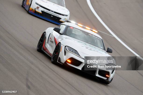 The Toyota Supra pace car during the Alsco Uniforms 300 NASCAR Xfinity Series race, on March 5 at Las Vegas Motor Speedway in Las Vegas, NV.