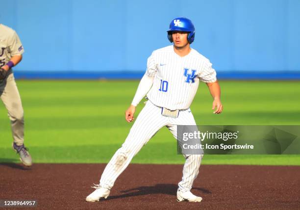 March 05: Kentucky outfielder Hunter Jump in a game between the TCU Horned Frogs and the Kentucky Wildcats on March 05 at Kentucky Proud Park in...