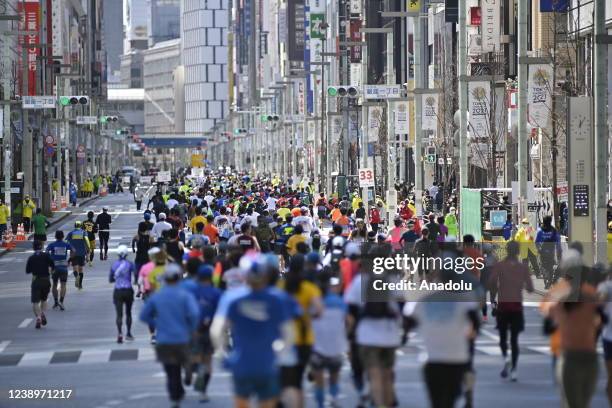 General view of Tokyo streets during the Tokyo Marathon 2021 in Tokyo, Japan on March 6, 2022. Due to COVID-19, the Tokyo Marathon 2021 was postponed...