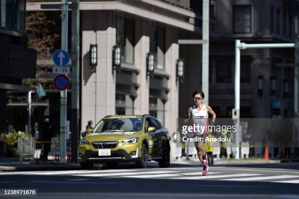 Kengo Suzuki from Japan competes during the Tokyo Marathon 2021 at the streets of Tokyo, Japan on March 6, 2022. Kengo Suzuki finished at the 4th...