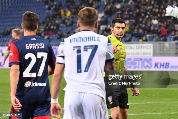 Maresca, Arbitro, Referee, during the italian soccer Serie A match Cagliari Calcio vs SS Lazio on March 05, 2022 at the Unipol Domus in Cagliari,...