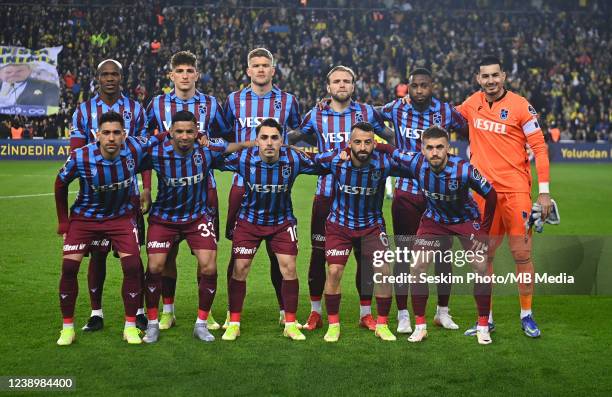 Team Photo of Trabzonspor during the Turkish Super League match between Fenerbahce and Trabzonspor at Ulker Sukru Saracoglu Stadium on March 6, 2022...