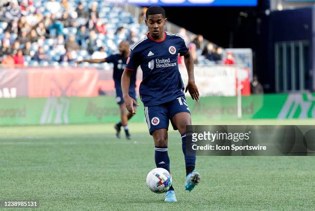 New England Revolution midfielder Lucas Maciel Felix during a match between the New England Revolution and FC Dallas on March 5 at Gillette Stadium...