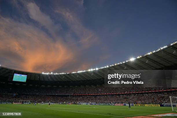 General view of Mineirao Stadium during the match between Atletico Mineiro and Cruzeiro as part of Campeonato Mineiro 2022 on March 06, 2022 in Belo...