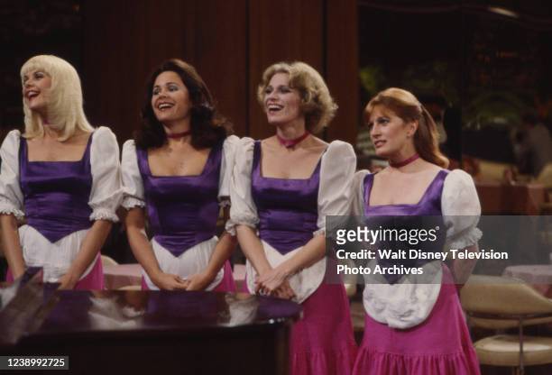 Los Angeles, CA Ann Jillian, Gail Edwards, Louise Lasser, Barrie Youngfellow appearing in the ABC tv series 'It's A Living'.