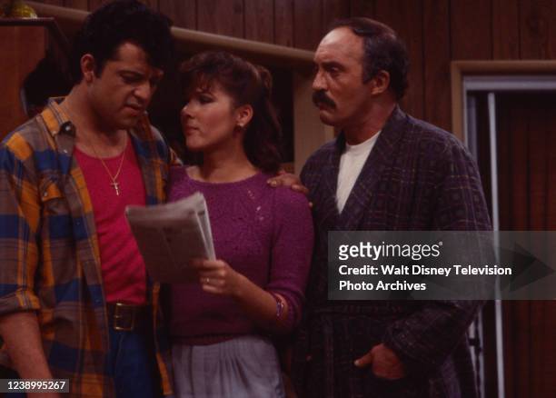 Los Angeles, CA Paul Rodruguez, Maria Richwine, Joe Santos appearing in the ABC tv series 'AKA Pablo'.