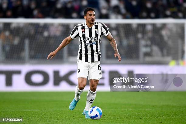 Danilo Luiz da Silva of Juventus FC in action during the Serie A football match between Juventus FC and Spezia Calcio. Juventus FC won 1-0 over...