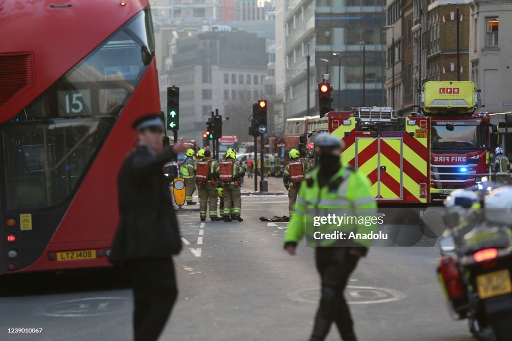 Fire breaks out on the 17th floor of a high-rise building in London