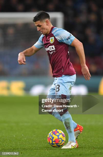 Burnley's Ashley Westwood during the Premier League match between Burnley and Leicester City at Turf Moor on March 1, 2022 in Burnley, United Kingdom.