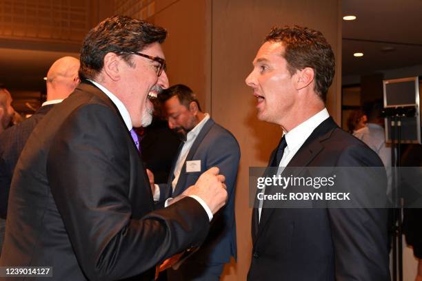 British actor Alfred Molina and British actor Benedict Cumberbatch attend the 94th Annual Oscars Nominees Luncheon at the Fairmont Century Plaza...