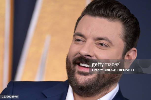 Singer and songwriter Chris Young arrives for the 57th Academy of Country Music awards at the Allegiant stadium in Las Vegas, Nevada on March 7, 2022.