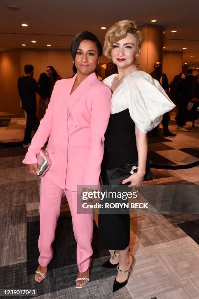 Actress Ariana DeBose and US actress Paloma Garcia-Lee attend the 94th Annual Oscars Nominees Luncheon at the Fairmont Century Plaza Hotel in Los...