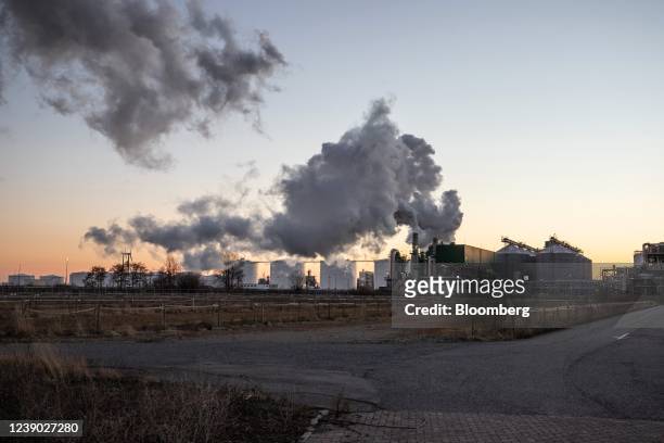 An Exxon Mobil Corp. Refinery at the Port of Rotterdam in Rotterdam, Netherlands, on Tuesday, March 8, 2022. Europe's biggest port is where the sharp...