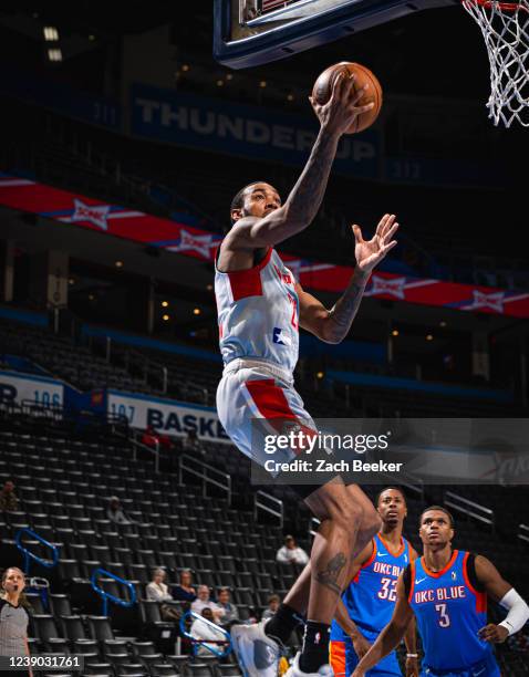 Terrance Ferguson of the Rio Grande Valley Vipers shoots the ball against the Oklahoma City Blue on March 8, 2022 at the Paycom Center in Oklahoma...