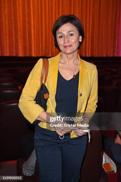 Sandra Maischberger attends the "A Women's Story" by Natalia Wörner premiere at Astor Film Lounge on March 8, 2022 in Berlin, Germany.