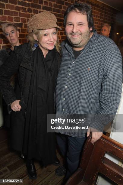 Producer Sonia Friedman and David Babani attend the press night performance of "Maria Friedman And Friends: Legacy" at The Menier Chocolate Factory...