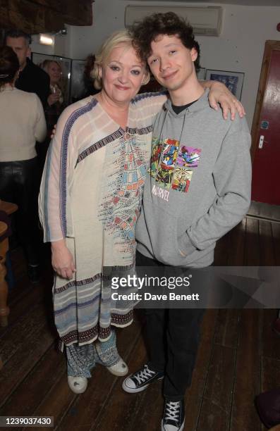Maria Friedman and Alfie Friedman attend the press night performance of "Maria Friedman And Friends: Legacy" at The Menier Chocolate Factory on March...