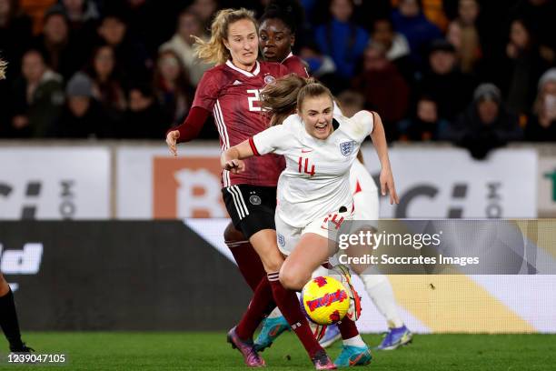 Fabienne Dongus of Germany Women, Georgia Stanway of England Women during the International Friendly Women match between England v Germany at the...