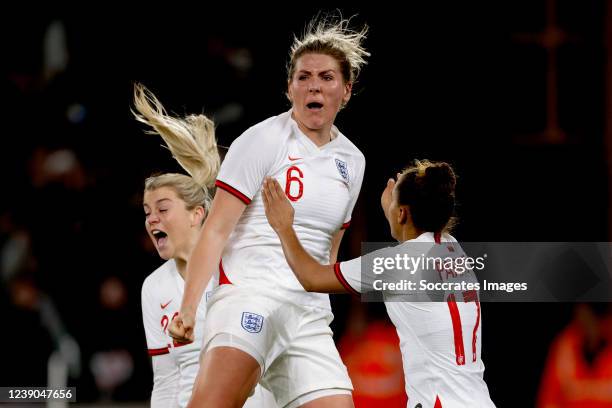 Alessia Russo of England Women, Millie Bright of England Women, Nikita Parris of England Women during the International Friendly Women match between...