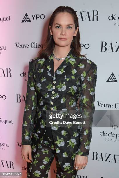 Ruth Wilson attends the Harper's Bazaar International Women's Day celebration, in partnership with Cle de Peau Beaute, Veuve Clicquot and YPO, at The...